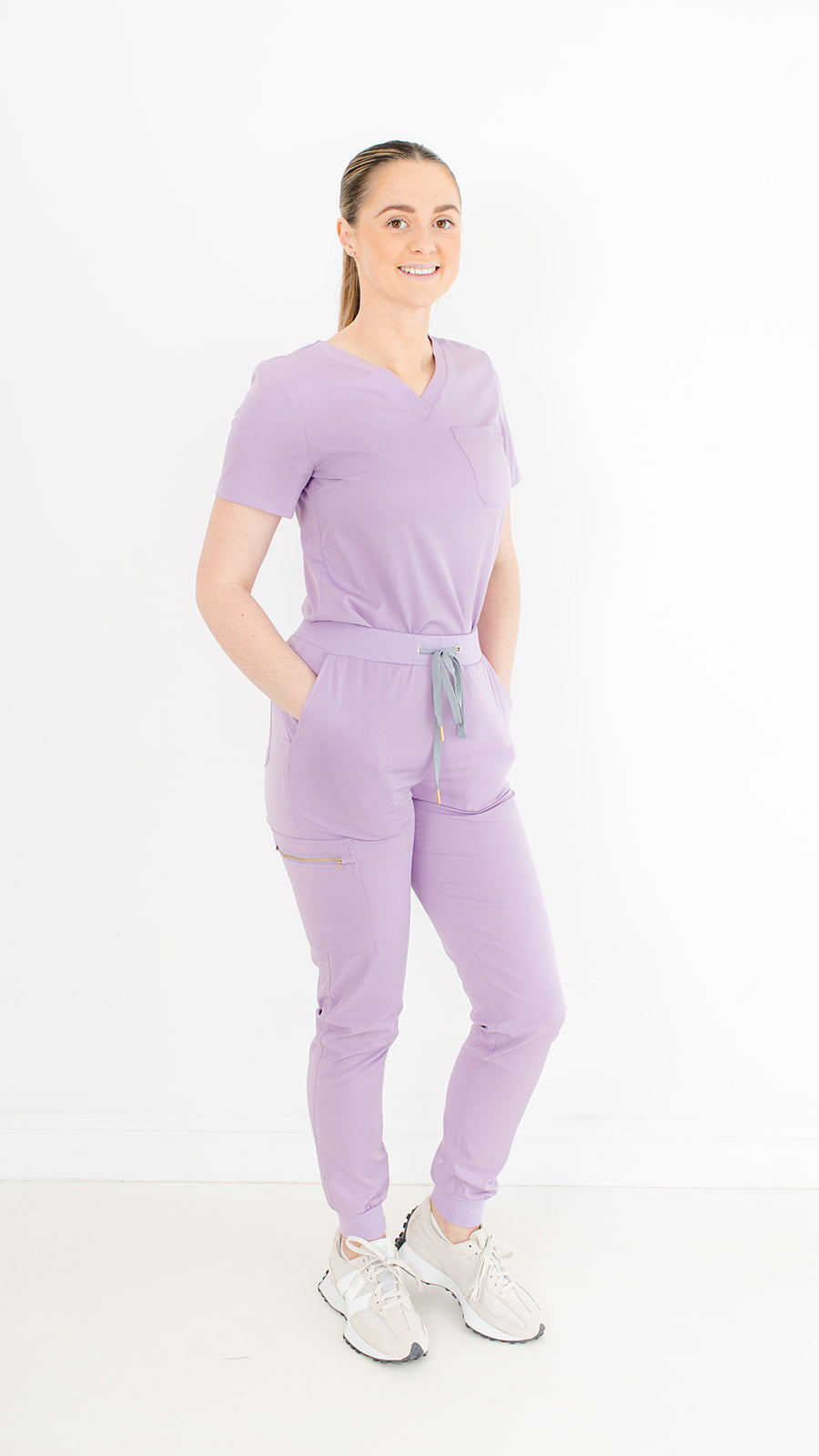 Chic aesthetic scrubs for injectors, skincare therapists, and beauty experts